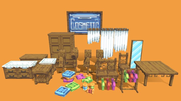 Furniture - Cosmetic Room 3D Model