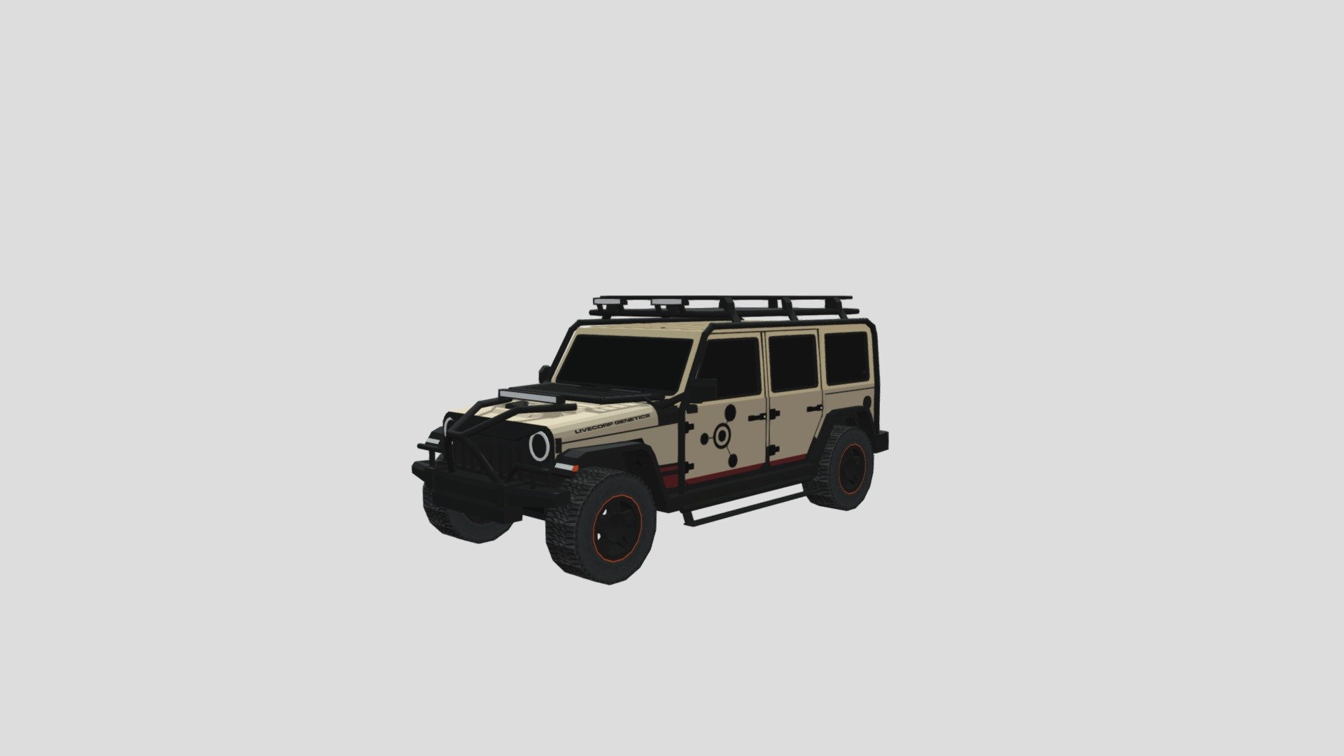 Jurassic World Dominion Biosyn Jeep Wrangler - 3D model by Ajeeb ...