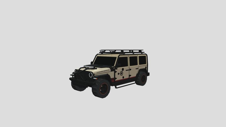 Jurassic World Dominion Biosyn Jeep Wrangler 3D Model