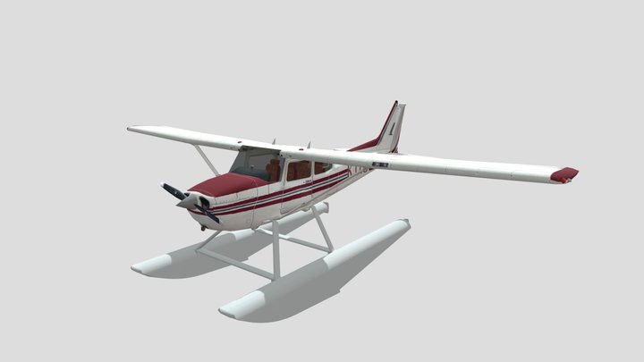 SeaPlane Cessna 172 3D Model