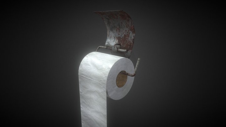Simple Toilet Paper Holder Blender 3D Model