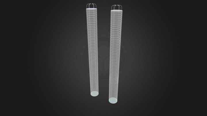 Cimentación pilotes aislados de hormigón armado 3D Model