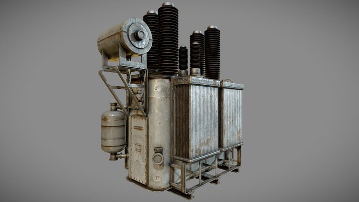 Old Rusty Transformer - PBR 3D Model