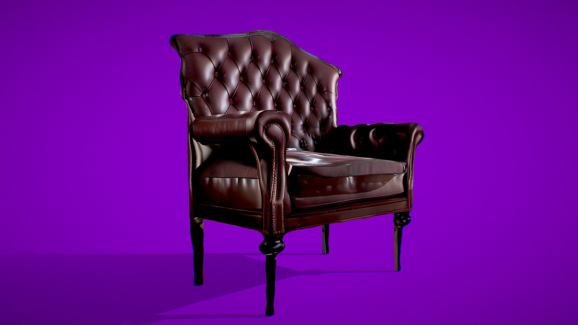 Oldmoney style leather chair Download Free 3D model by Verticle [39290a5] Sketchfab