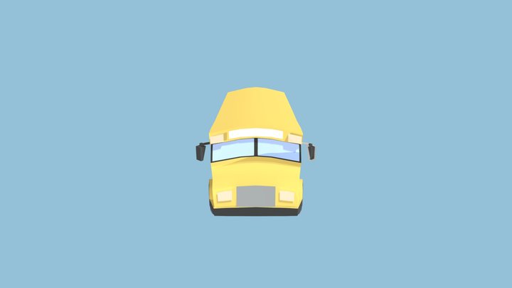 FREE School bus - Low Poly 3D Model