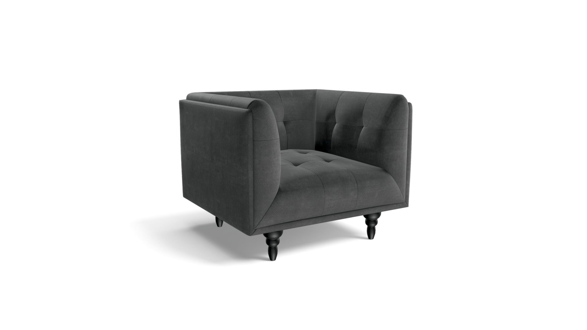 Connor Armchair, Concrete Cotton Velvet