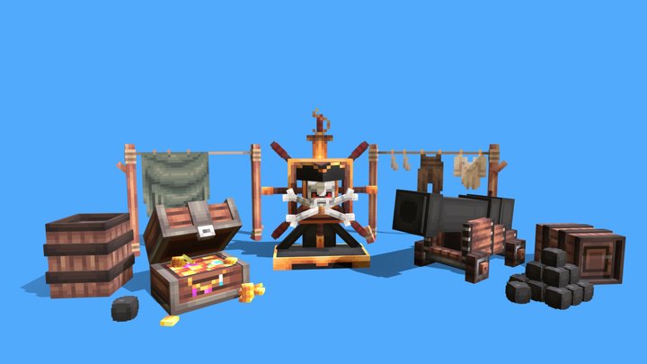 Pirate Assets 3D Model