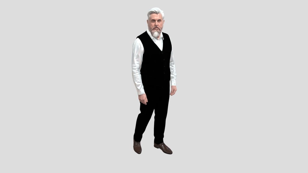 Elegant Gentleman in a Black Waistcoat
