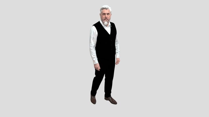 Elegant Gentleman in a Black Waistcoat – Free 3D Model STL