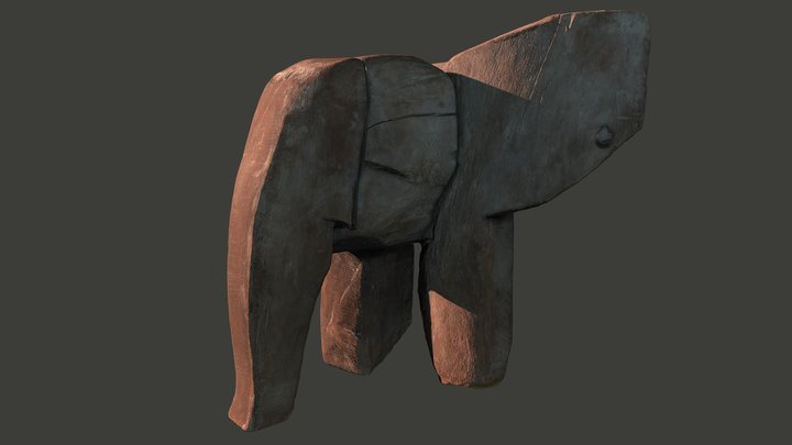 The Little Elephant dreaming 3D Model