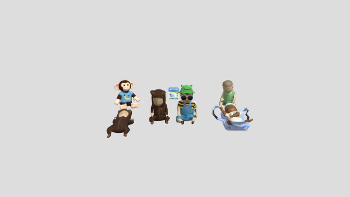 Set babies 3D Model