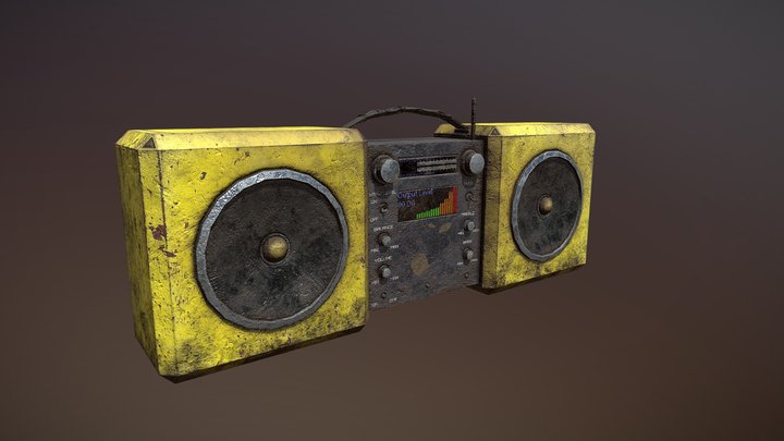 old and rusty radio 3D Model