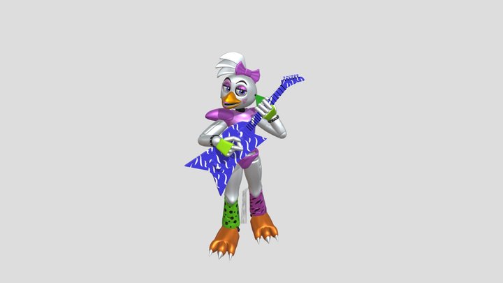 _blender_2_8_2_9_port__glamrock_chica_by_meandei 3D Model