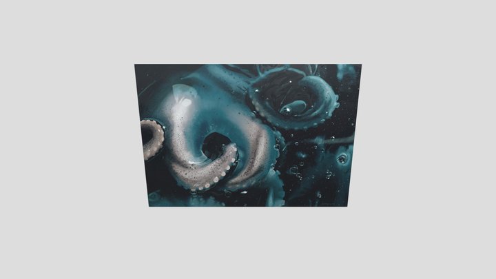 Octopus Painting 3D Model