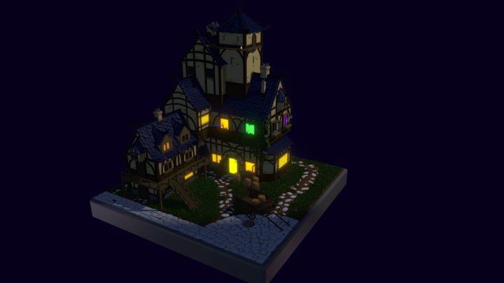 Medieval fantasy Inn 3D Model