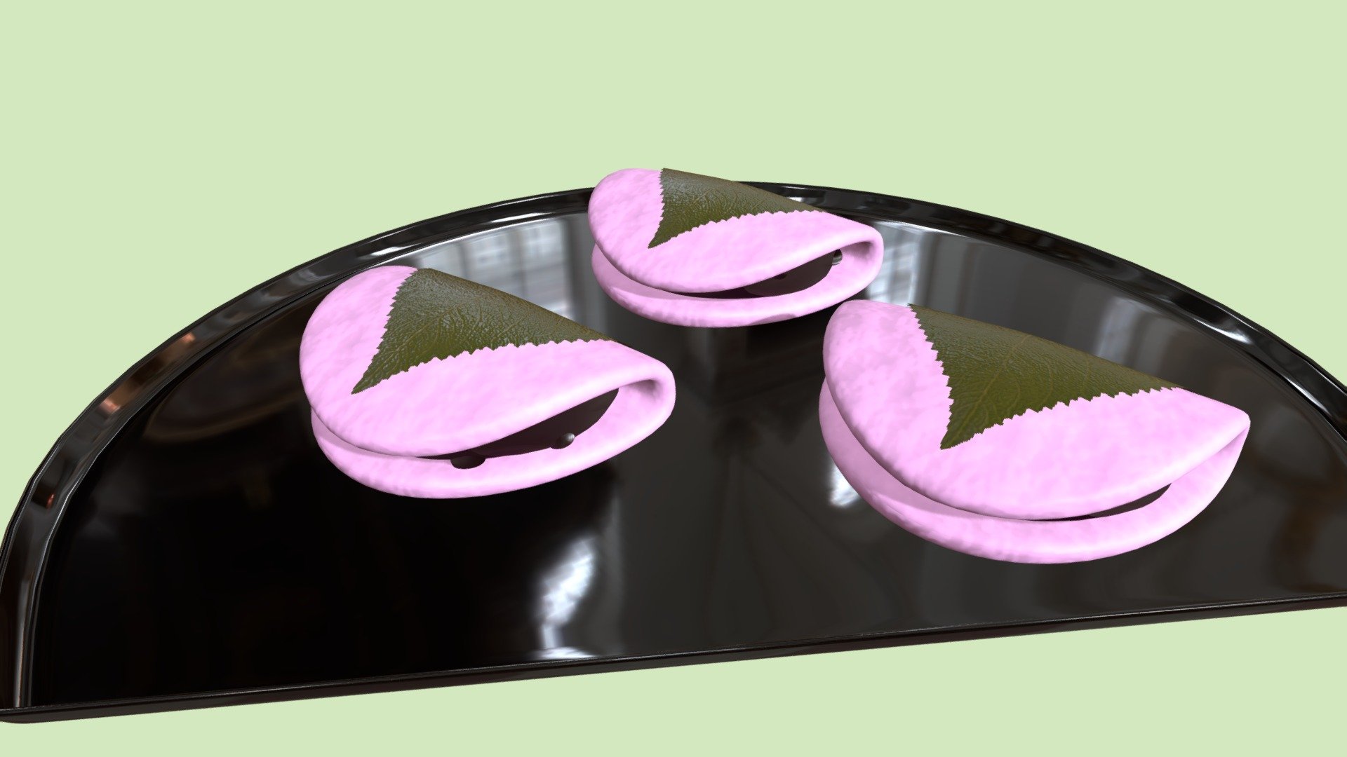 桜餅 (Sakuramochi Japanese Sweets) - Download Free 3D model by