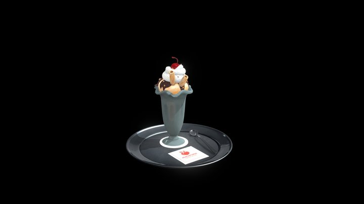 Icecream Sundae "parfait" (パフェ) 3D Model