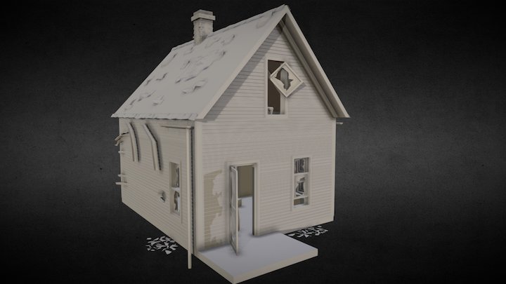 Old Abandoned House with minor interior – Kostenloses 3D-Modell STL
