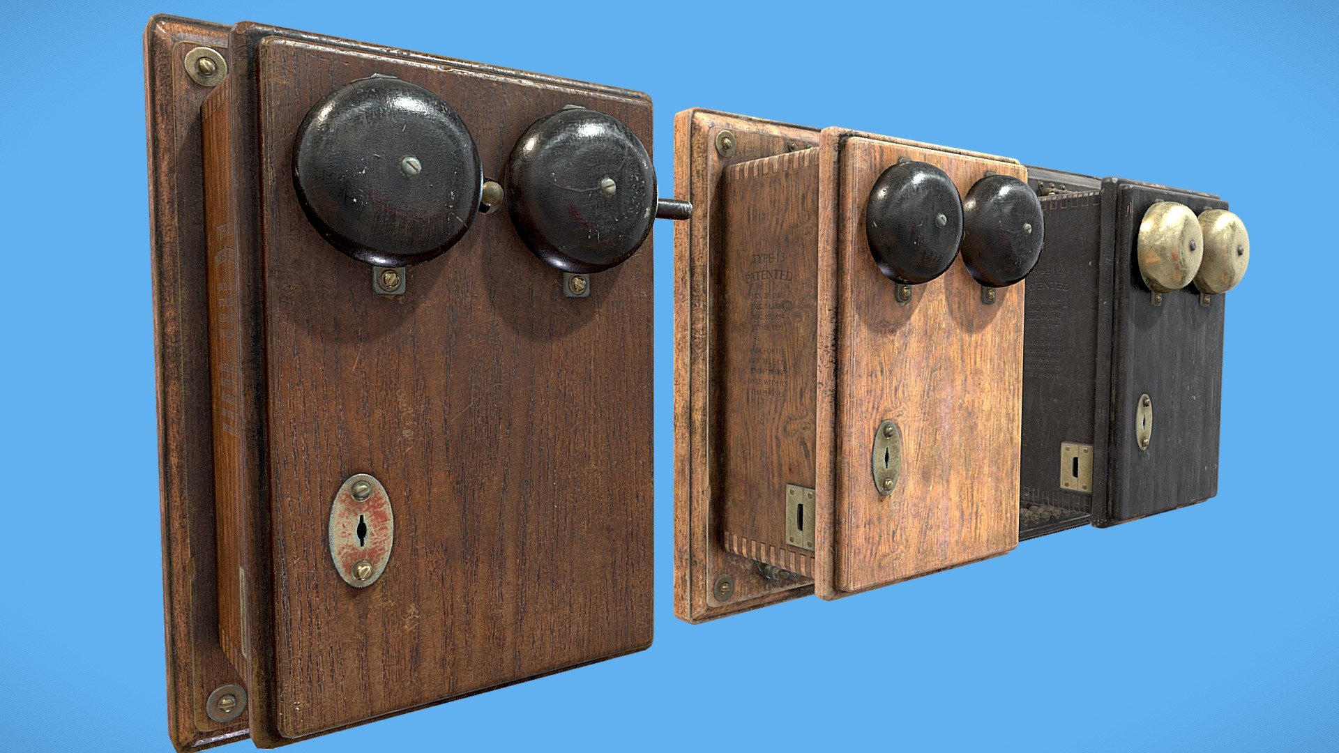 Late 1800s Telephone Ringer Boxes - Download Free 3D model by Mad ...