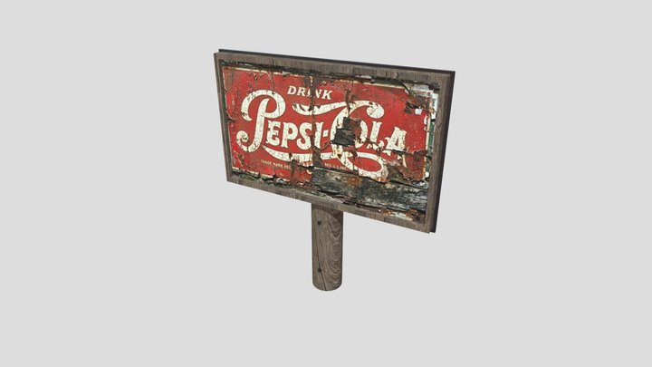 Pepsi Cola Sign - Rotten – Free 3D Model STL