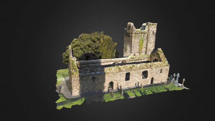 Kilfane Church and Castle 3D Model