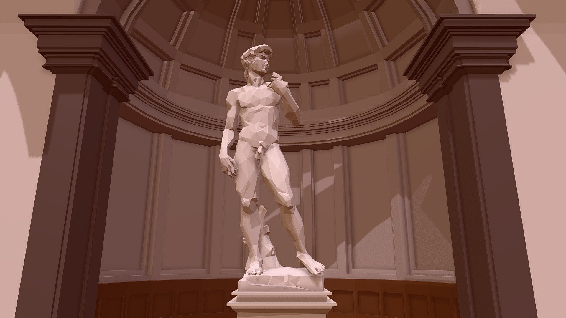 Statue of David Low Poly