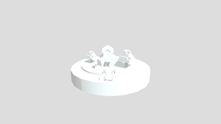 My low poly island without any texture 3D Model