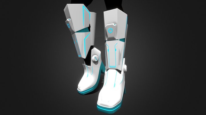 Sci Fi Boots 3D Model
