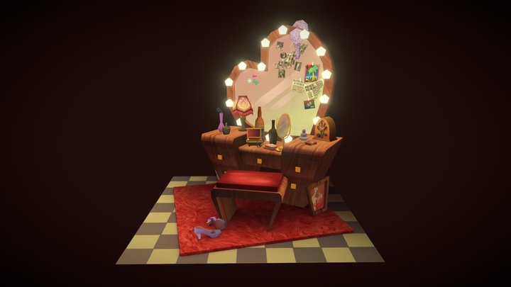 Burlesque Vanity 3D Model