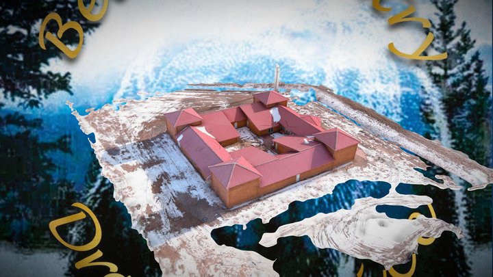 Log Building. 3D Model