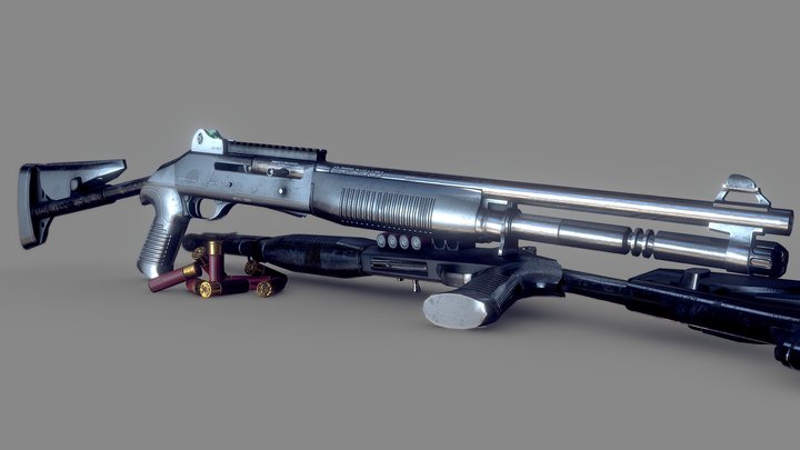 M1014 - Automatic Shotgun - FREE Download 3D Model