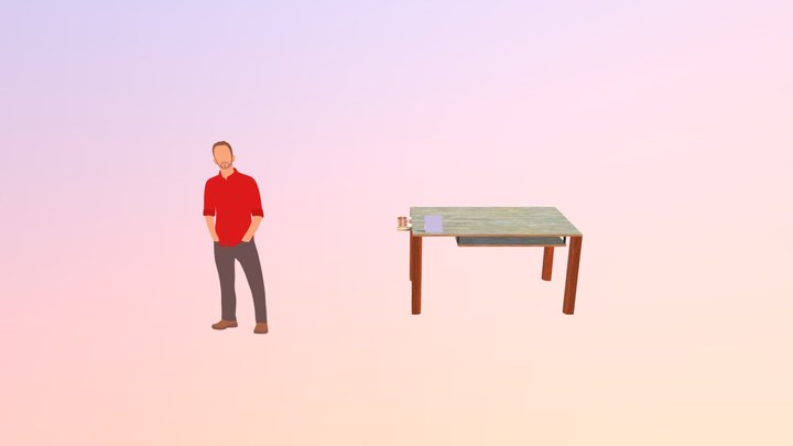 Desk Obj 3D Model