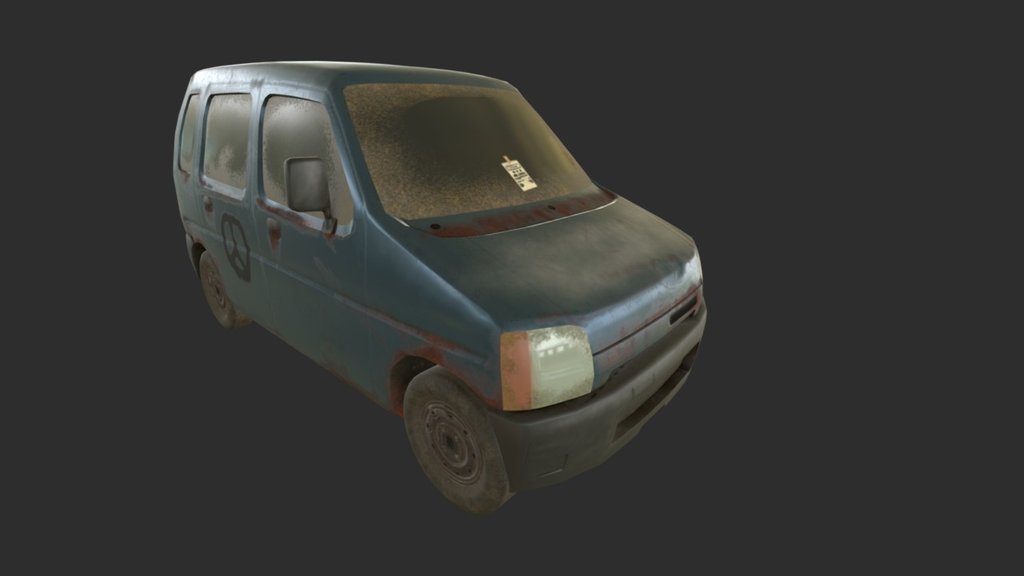 Suzuki Wagon R - Abandoned - 3D model by VeyronBD [393f966] - Sketchfab