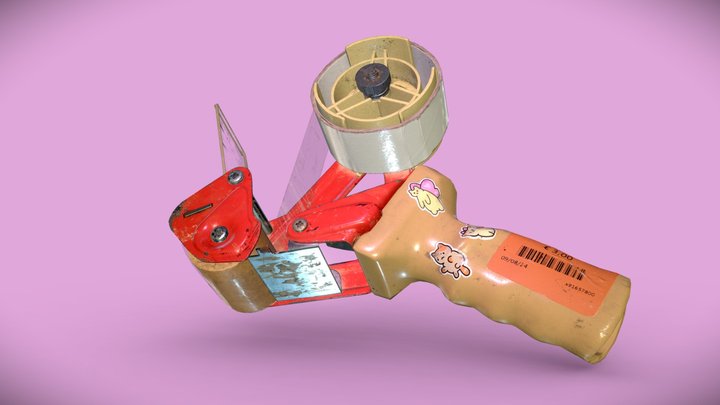 Vintage Tape Gun 3D Model
