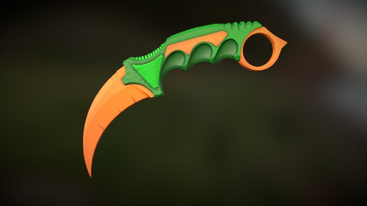 Karambit | Carrot 3D Model