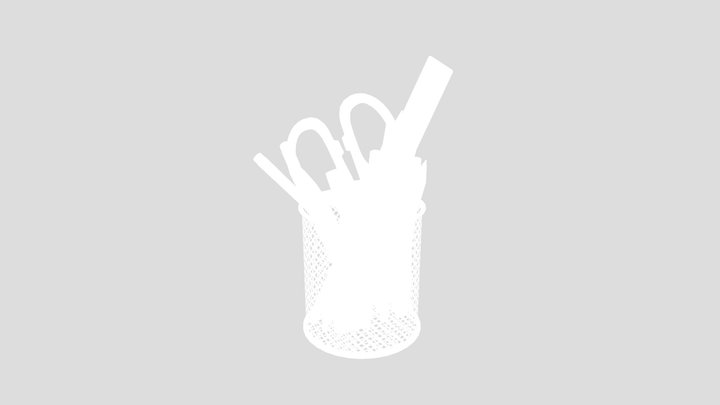 Mesh Pencil Cup Stationery Set – Modello 3D gratuito STL