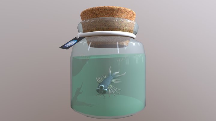 spore cell glass jar 3D Model