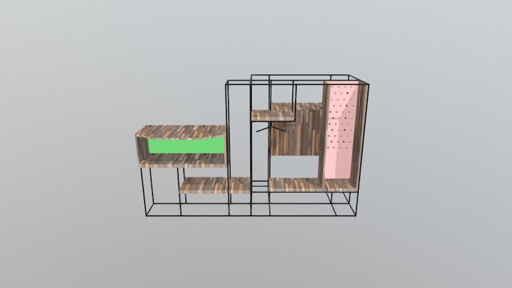 Display Frame + Boxes 3D Model