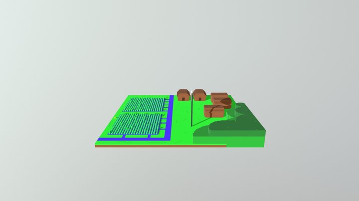 Rice Fields 3D Model