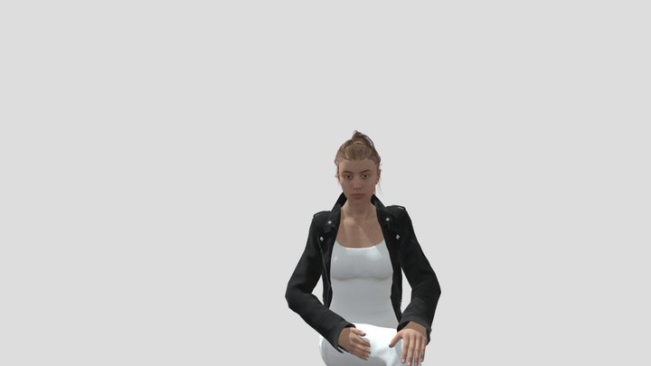 Sarah_sitting_Lab_02 3D Model
