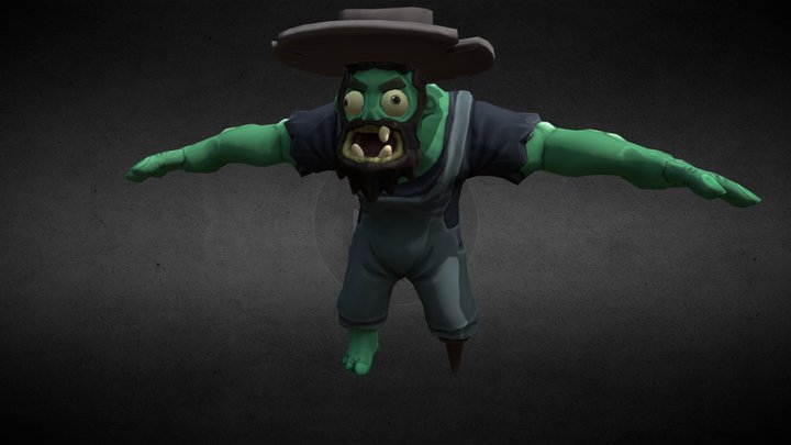 Farmer Zombie 3D Model