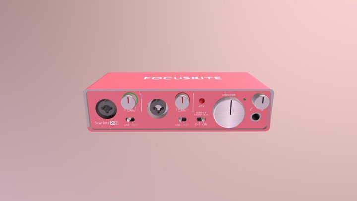 Assignment 2 - Focusrite Scarlett 2i2 soundcard 3D Model
