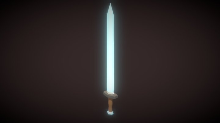 Bacis Low Poly Sword 3D Model