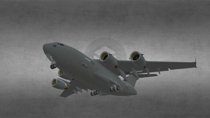 USA air defense aircraft (free) 3D Model
