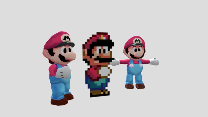 Super Mario World-Style  Mario Model 3D Model