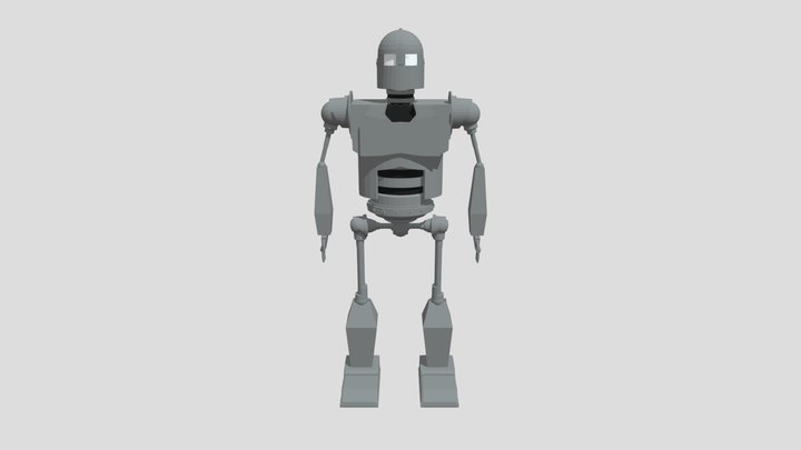 low poly Iron Giant 3D Model