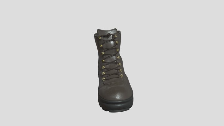 Combat Boot_textured 3D Model