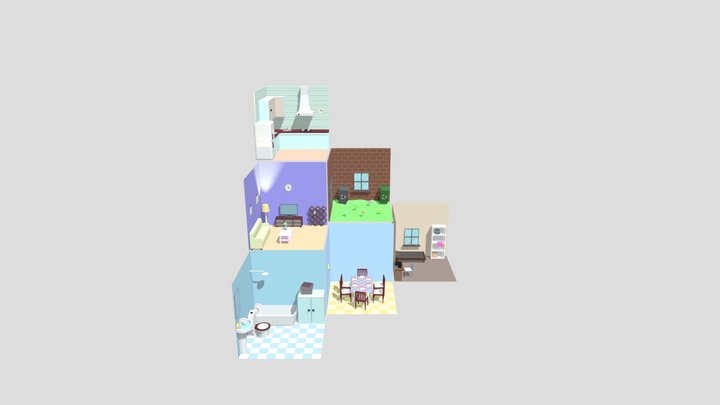Rooms To Sketchfab 3D Model