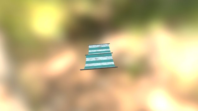 Cloth hanging from poles 3D Model