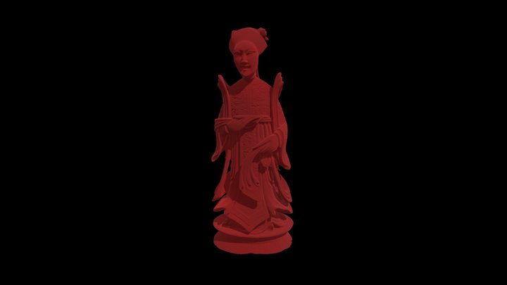 Chess, Chaina, dynasty Quin. Ajedrez 3D Model